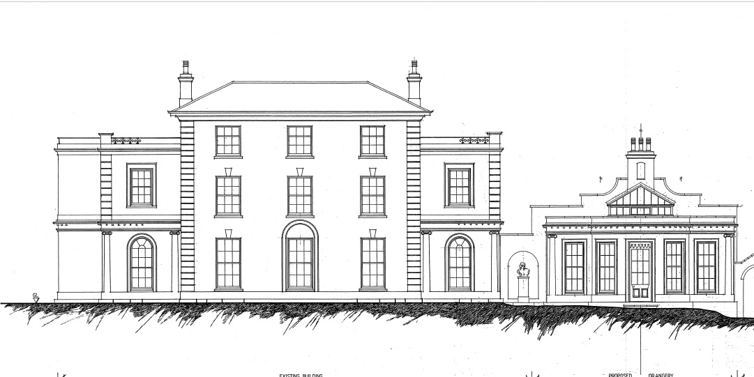 Fascia drawing of georgian renovation